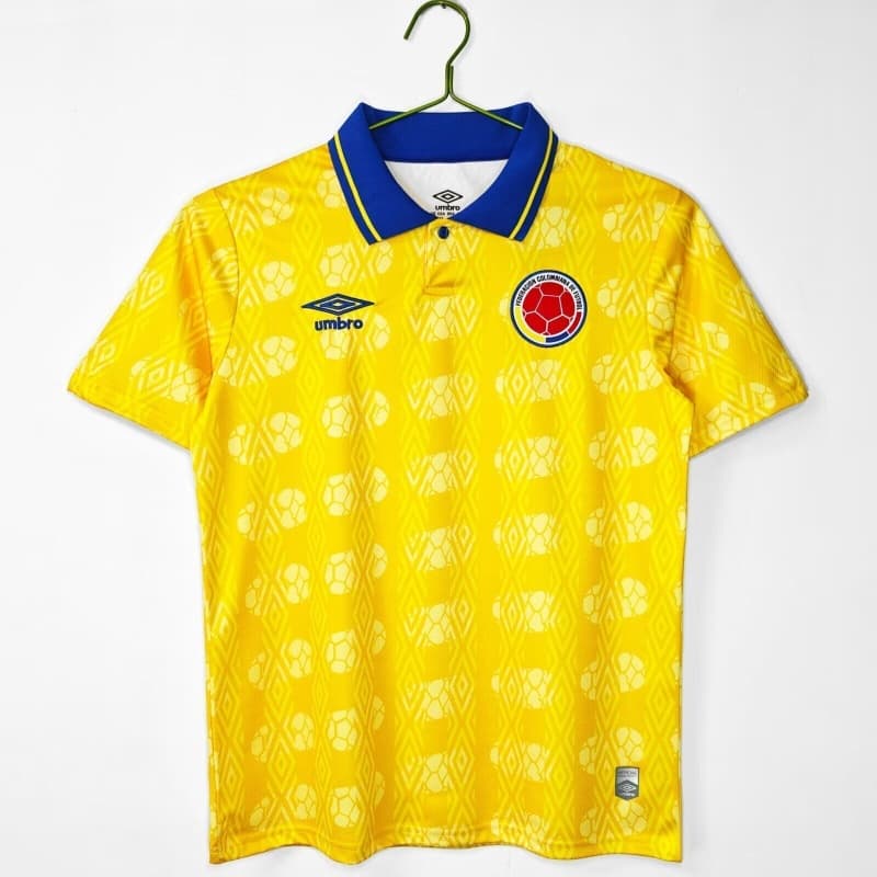 Thailand Quality(AAA) 1993 Colombia Home Retro Soccer Jersey Thailand Quality(AAA) 1993 Colombia Home Retro Soccer Jersey