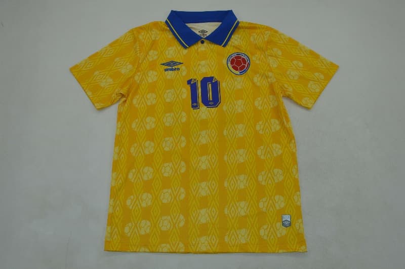 Thailand Quality(AAA) 1993 Colombia Home Retro Soccer Jersey