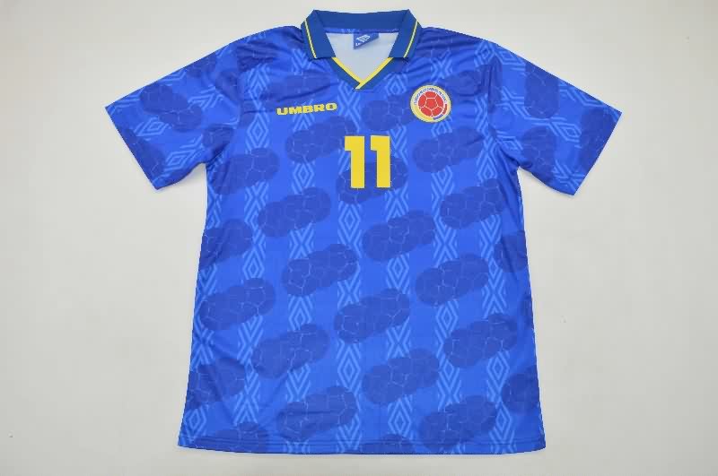 Thailand Quality(AAA) 1994 Colombia Away Retro Soccer Jersey