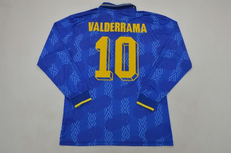 Thailand Quality(AAA) 1994 Colombia Away Long Sleeve Retro Soccer Jersey