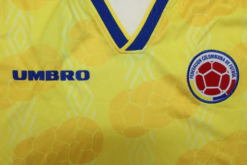 Thailand Quality(AAA) 1994 Colombia Home Retro Soccer Jersey