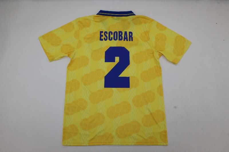 Thailand Quality(AAA) 1994 Colombia Home Retro Soccer Jersey