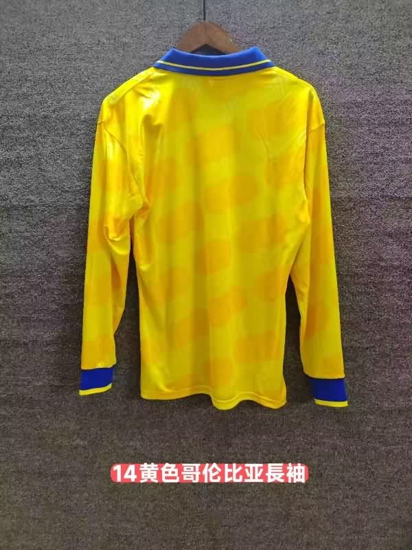 Thailand Quality(AAA) 1994 Colombia Home Long Sleeve Retro Soccer Jersey