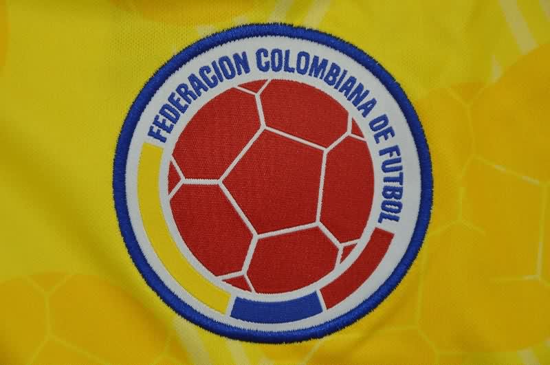 Thailand Quality(AAA) 1994 Colombia Home Long Sleeve Retro Soccer Jersey