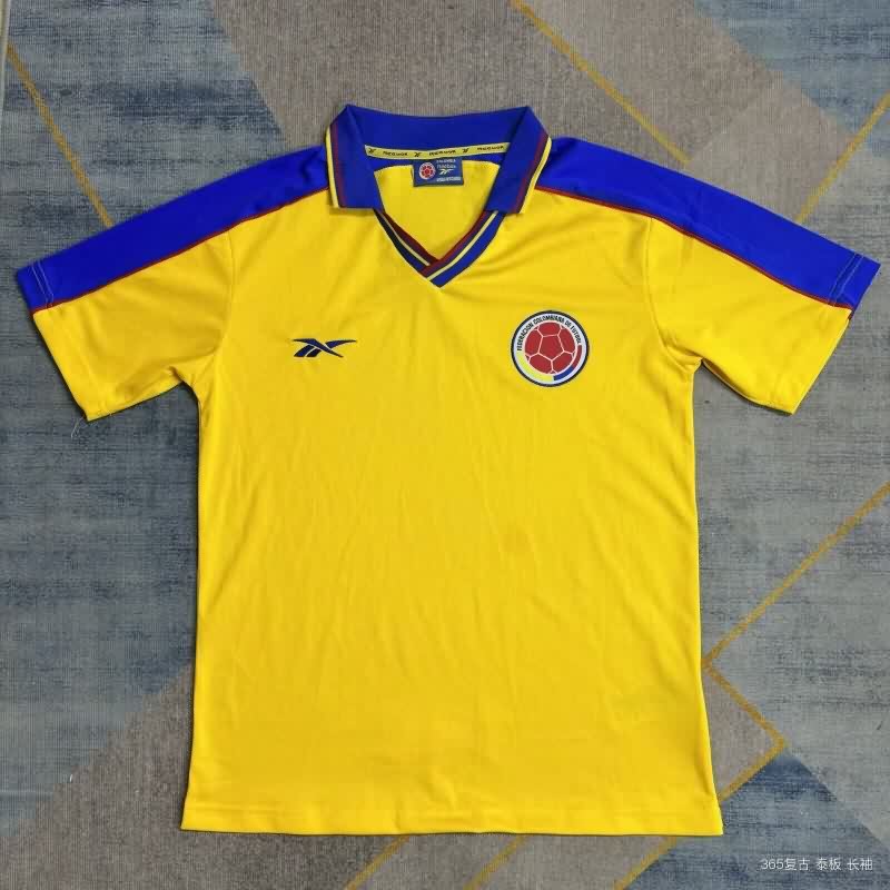 Thailand Quality(AAA) 1998 Colombia Home Retro Soccer Jersey