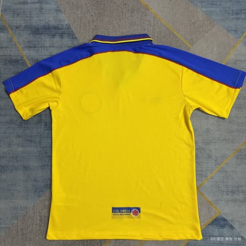 Thailand Quality(AAA) 1998 Colombia Home Retro Soccer Jersey