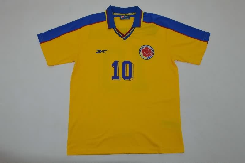 Thailand Quality(AAA) 1998 Colombia Home Retro Soccer Jersey
