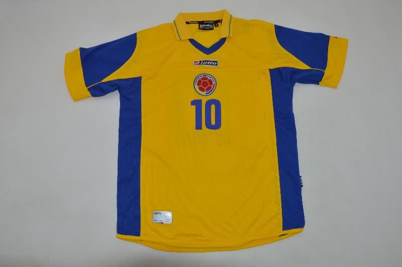 Thailand Quality(AAA) 2003 Colombia Home Retro Soccer Jersey