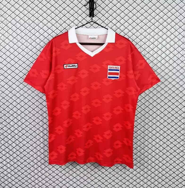 Thailand Quality(AAA) 1990 Costa Rica Home Retro Soccer Jersey