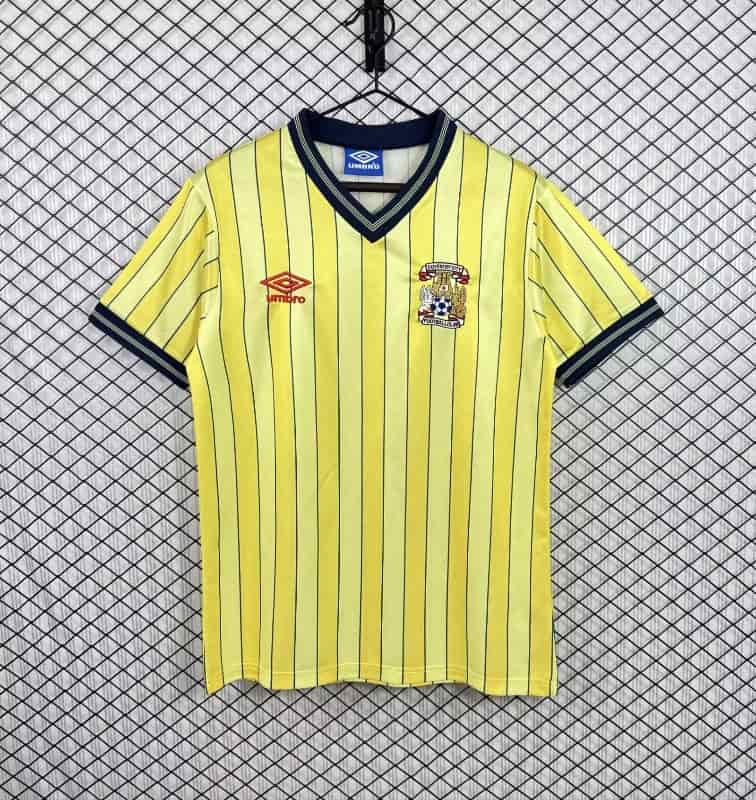 Thailand Quality(AAA) 1983/86 Coventry City Away Retro Soccer Jersey