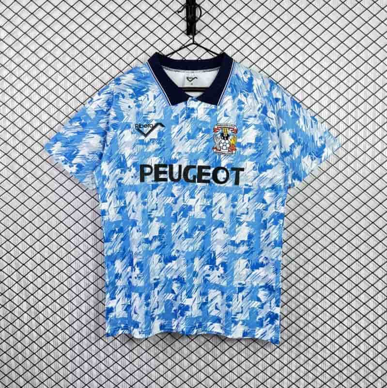 Thailand Quality(AAA) 1992/93 Coventry City Home Retro Soccer Jersey