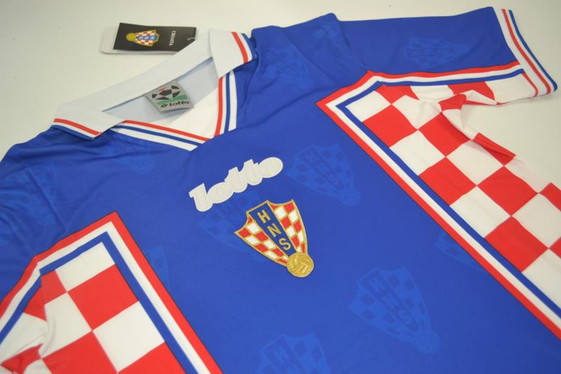 Thailand Quality(AAA) 1998 Croatia Away Retro Soccer Jersey