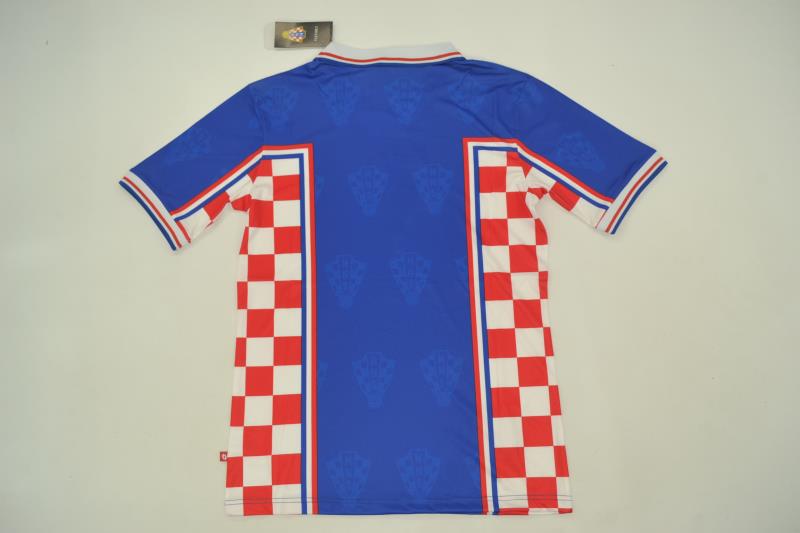 Thailand Quality(AAA) 1998 Croatia Away Retro Soccer Jersey