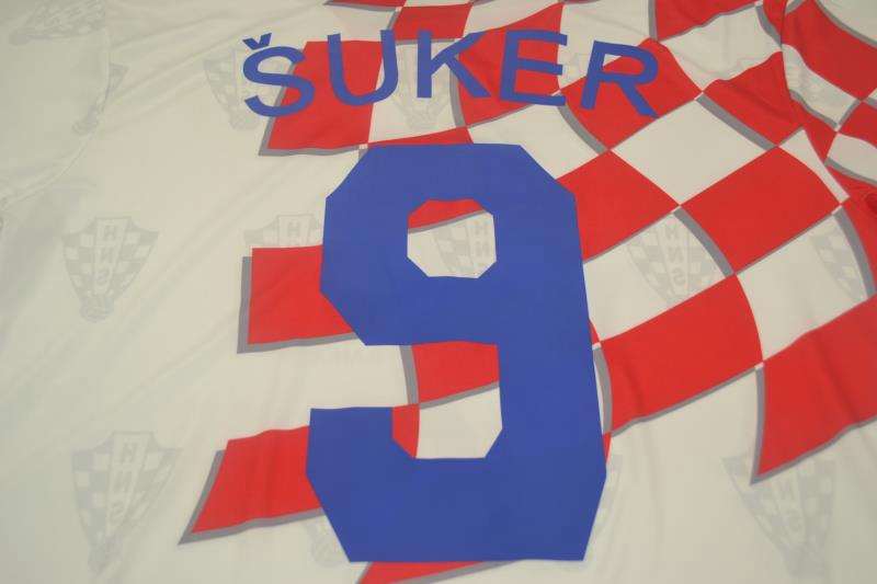 Thailand Quality(AAA) 1998 Croatia Away Retro Soccer Jersey