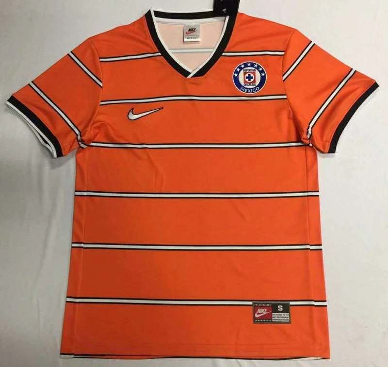 Thailand Quality(AAA) 1997 Cruz Azul Goalkeeper Orange Retro Soccer Jersey
