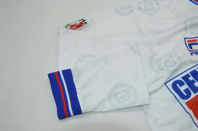 Thailand Quality(AAA) 1997/98 Cruz Azul Away Retro Long Sleeve Soccer Jersey