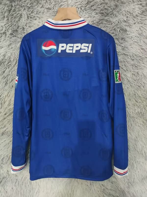 Thailand Quality(AAA) 1997/98 Cruz Azul Home Retro Long Sleeve Soccer Jersey