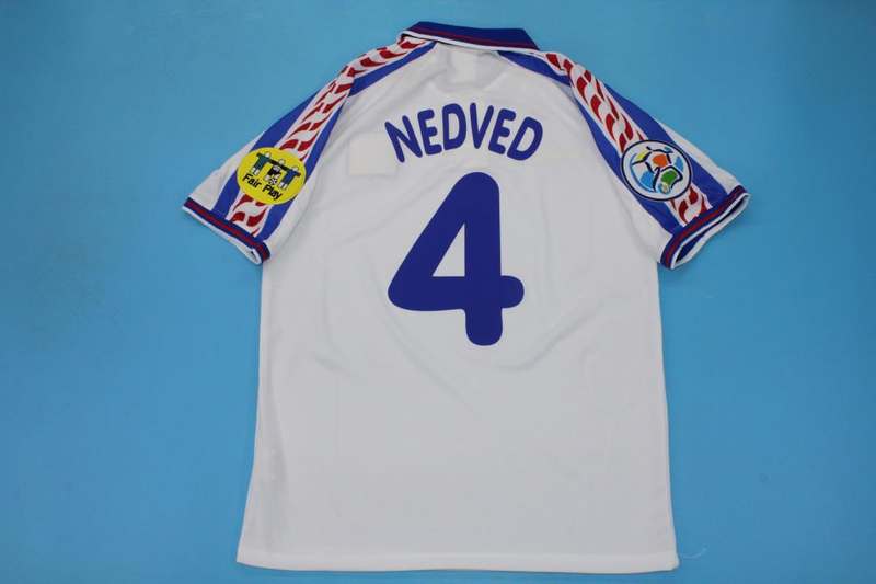 Thailand Quality(AAA) 1996 Czech Away Retro Soccer Jersey