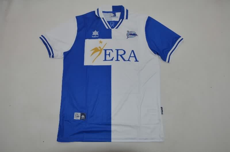 Thailand Quality(AAA) 1999/00 Deportivo Alaves Home Retro Soccer Jersey
