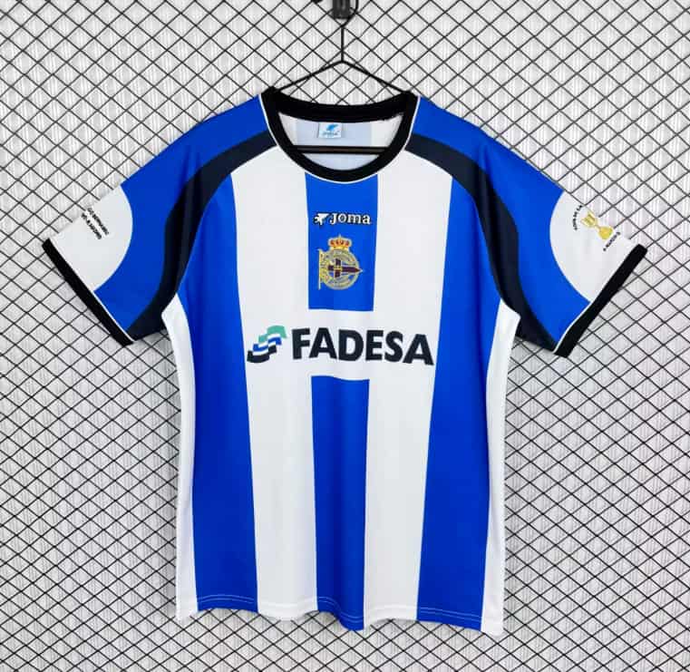 Thailand Quality(AAA) 2001/02 Deportivo La Coruna Home Retro Soccer Jersey