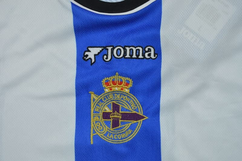 Thailand Quality(AAA) 2001/02 Deportivo La Coruna Home Retro Soccer Jersey