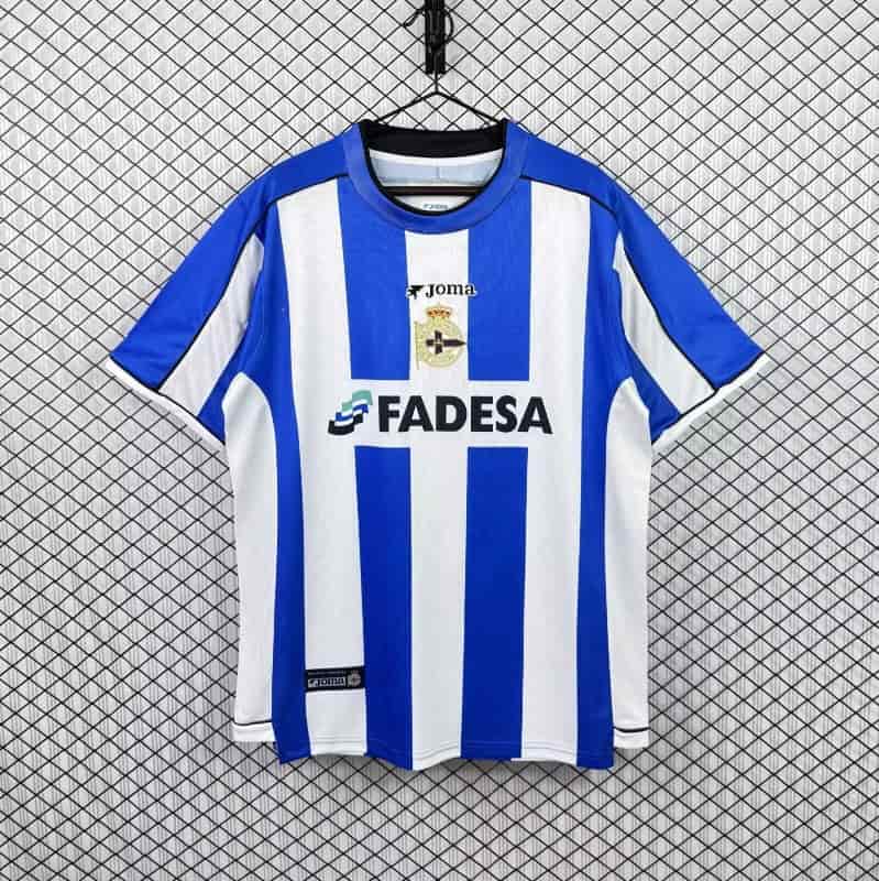 Thailand Quality(AAA) 2002/03 Deportivo La Coruna Home Retro Soccer Jersey