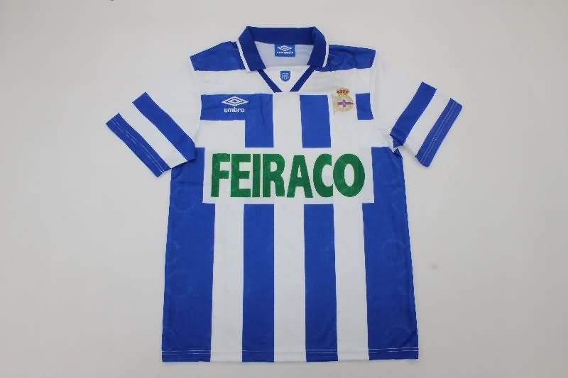 Thailand Quality(AAA) 1994/95 Deportivo La Coruna Home Retro Soccer Jersey