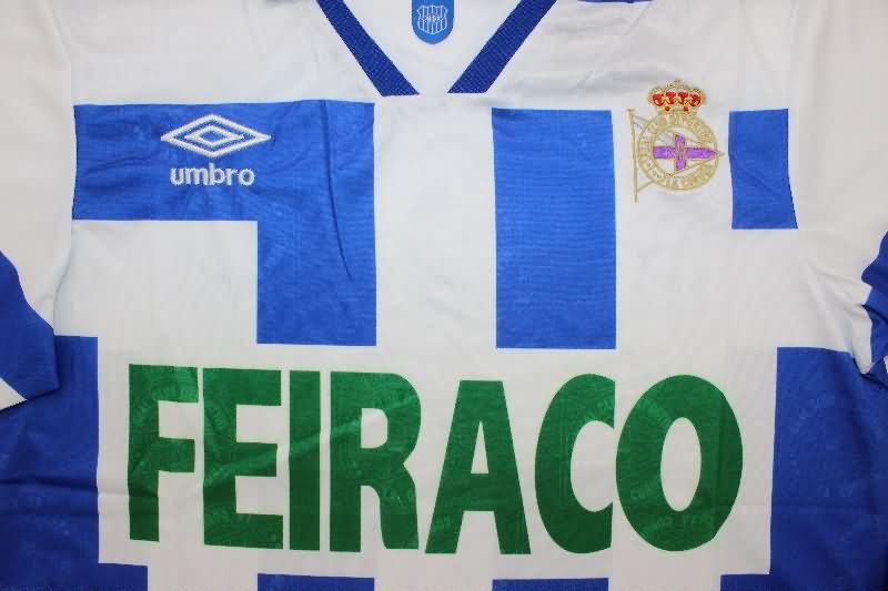 Thailand Quality(AAA) 1994/95 Deportivo La Coruna Home Retro Soccer Jersey