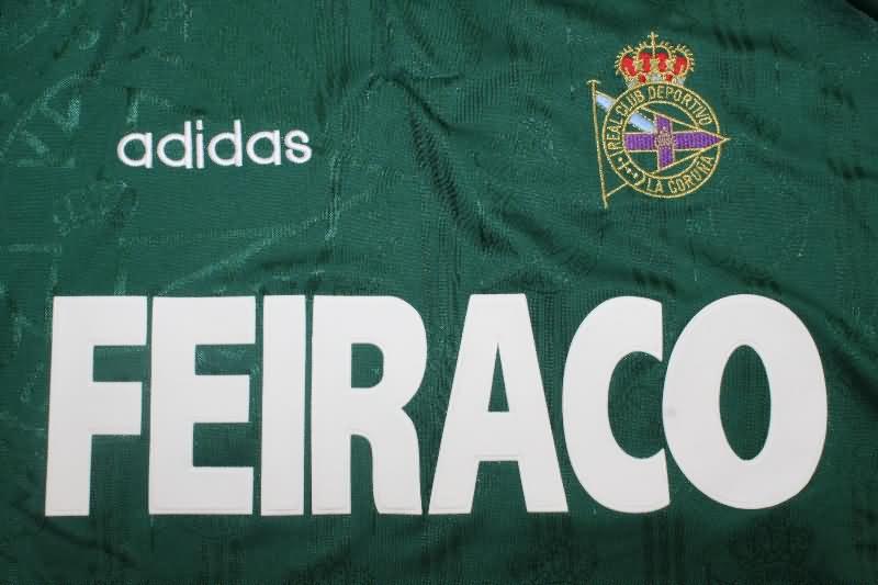 Thailand Quality(AAA) 1999/00 Deportivo La Coruna Away Long Sleeve Retro Soccer Jersey