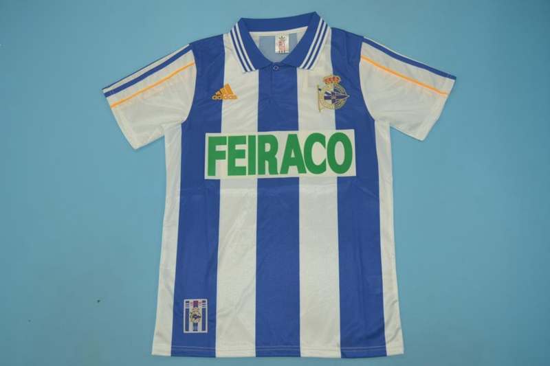 Thailand Quality(AAA) 1999/00 Deportivo La Coruna Home Retro Soccer Jersey