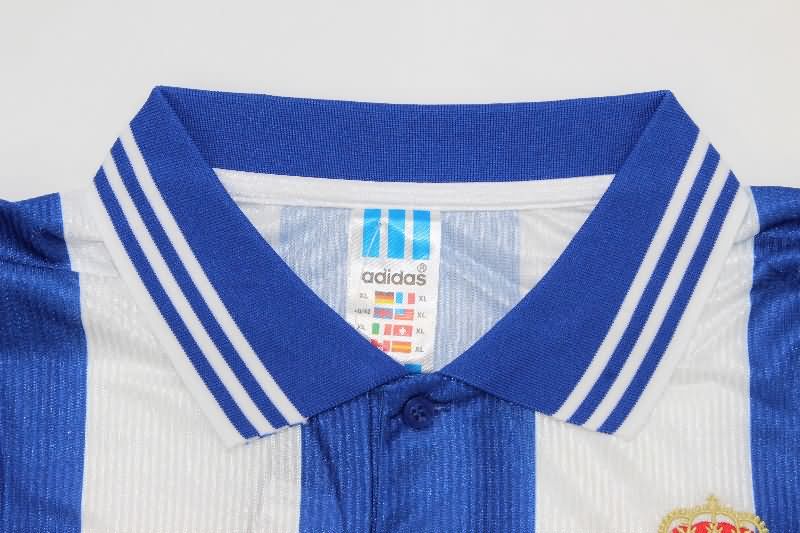 Thailand Quality(AAA) 1999/00 Deportivo La Coruna Home Long Sleeve Retro Soccer Jersey