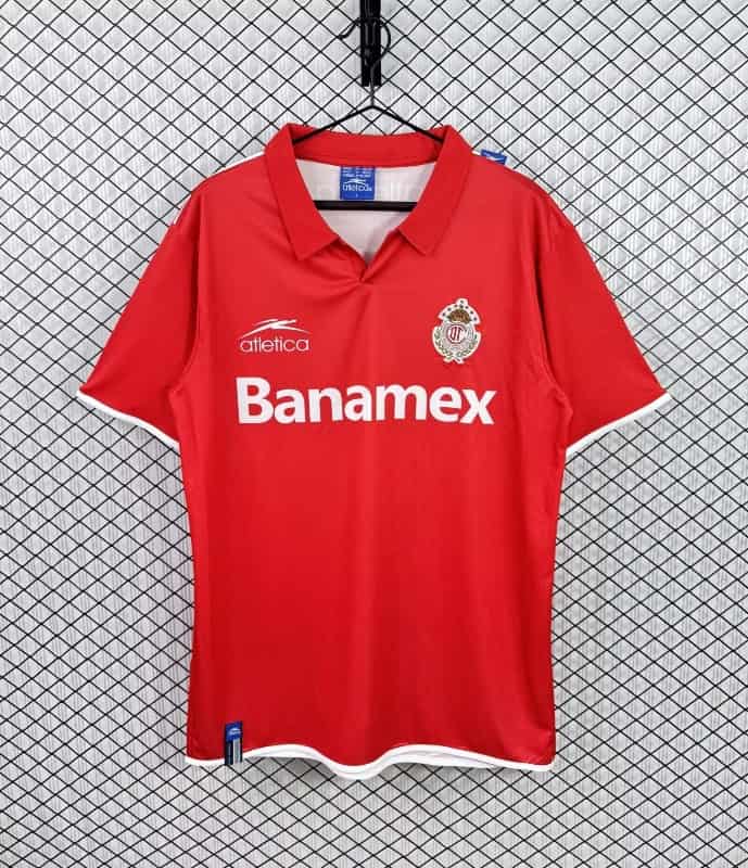 Thailand Quality(AAA) 2003/04 Deportivo Toluca Home Retro Soccer Jersey Thailand Quality(AAA) 2003/04 Deportivo Toluca Home Retro Soccer Jersey
