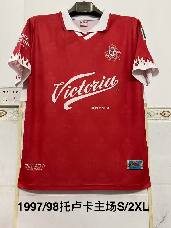 Thailand Quality(AAA) 1997/98 Deportivo Toluca Home Retro Soccer Jersey Thailand Quality(AAA) 1997/98 Deportivo Toluca Home Retro Soccer Jersey