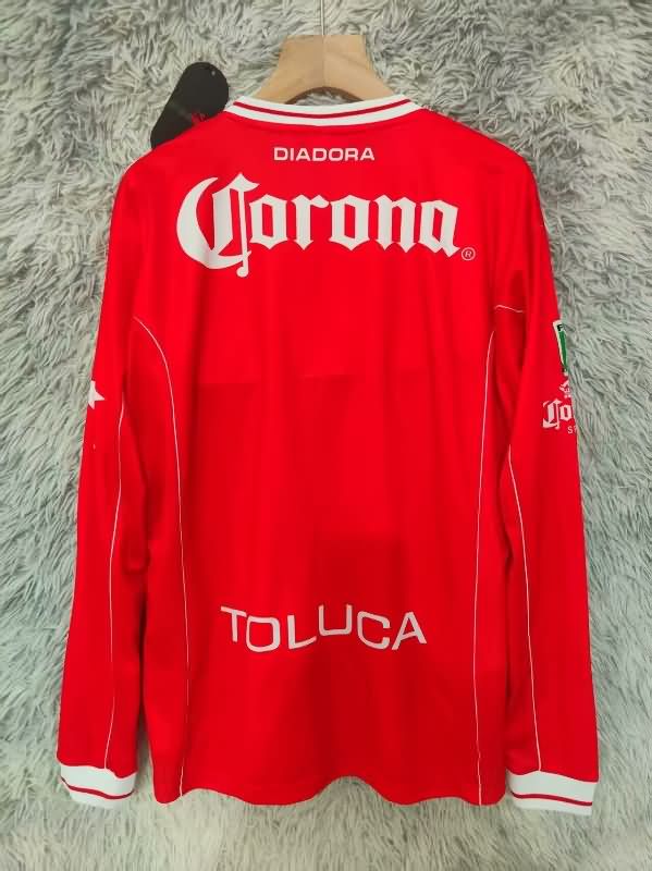 Thailand Quality(AAA) 1998/99 Deportivo Toluca Home Retro Long Sleeve Soccer Jersey