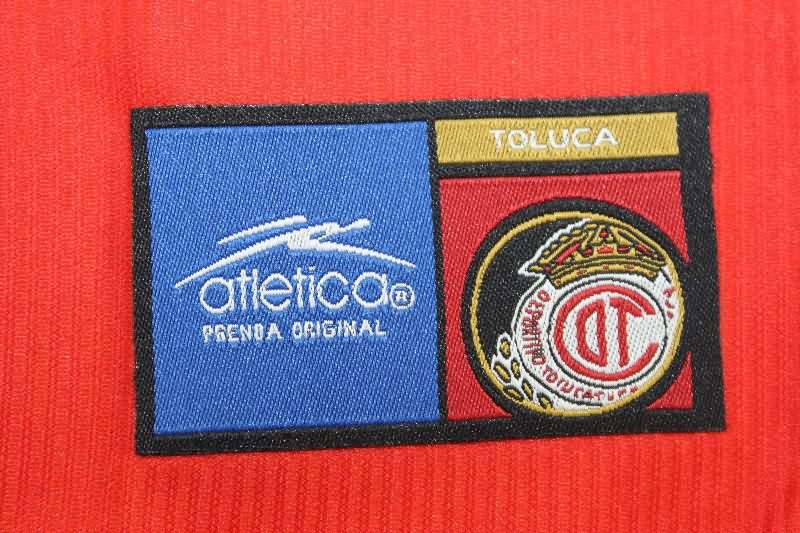 Thailand Quality(AAA) 1999/00 Deportivo Toluca Home Retro Long Sleeve Soccer Jersey