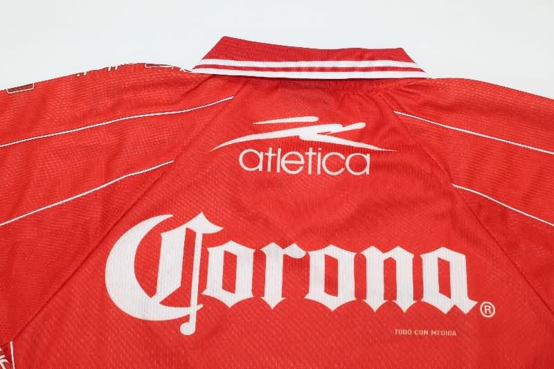 Thailand Quality(AAA) 1999/00 Deportivo Toluca Home Retro Long Sleeve Soccer Jersey