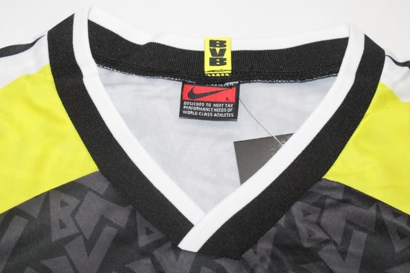 Thailand Quality(AAA) 1995/96 Dortmund Away Long Sleeve Retro Soccer Jersey