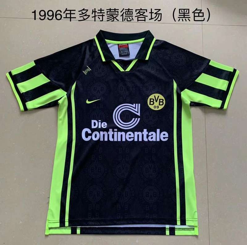 Thailand Quality(AAA) 1996/97 Dortmund Away Retro Soccer Jersey