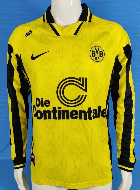 Thailand Quality(AAA) 1996/97 Dortmund Home Retro Long Sleeve Soccer Jersey