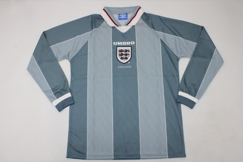 Thailand Quality(AAA) 1996 England Away Long Sleeve Retro Soccer Jersey
