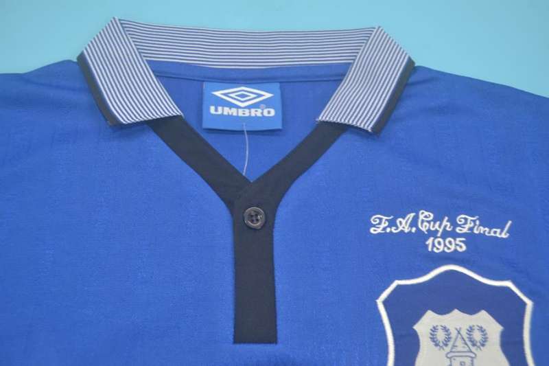 Thailand Quality(AAA) 1995 Everton FA Finals Retro Soccer Jersey