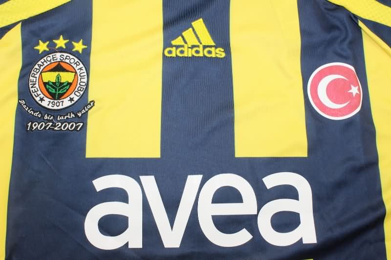Thailand Quality(AAA) 2007/08 Fenerbahce Home Retro Soccer Jersey