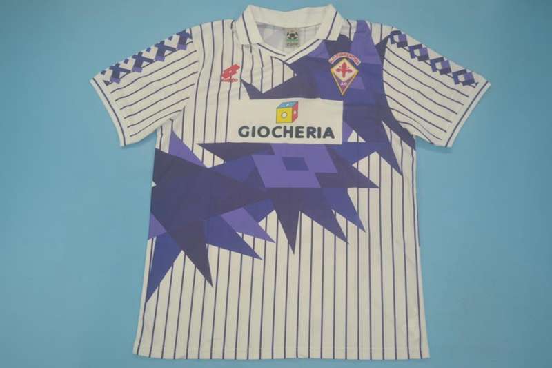 Thailand Quality(AAA) 1991/92 Fiorentina Away Retro Soccer Jersey