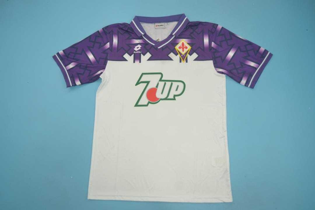 Thailand Quality(AAA) 1992/93 Fiorentina Away Retro Soccer Jersey