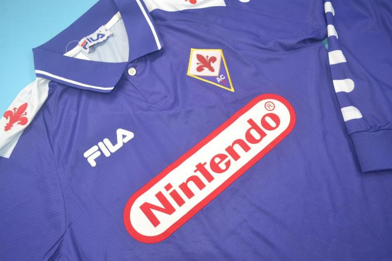 Thailand Quality(AAA) 1998/99 Fiorentina Home Retro Soccer Jersey(L/S)