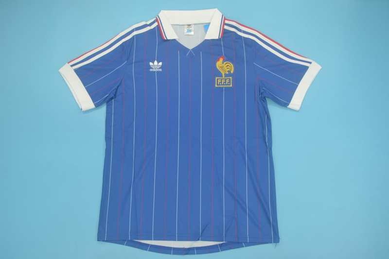 Thailand Quality(AAA) 1982 France Home Retro Soccer Jersey