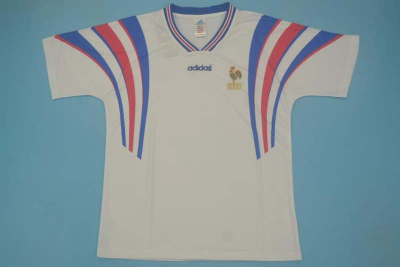 Thailand Quality(AAA) 1996 France Away Retro Soccer Jersey