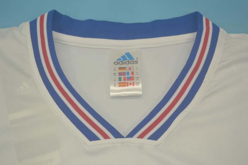 Thailand Quality(AAA) 1996 France Away Retro Soccer Jersey