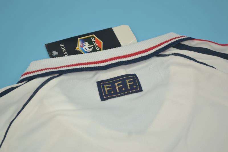 Thailand Quality(AAA) 1998 France Away Retro Soccer Jersey