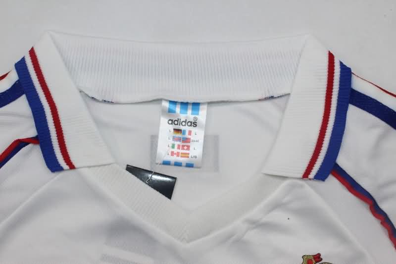 Thailand Quality(AAA) 1998 France Away Long Sleeve Retro Soccer Jersey